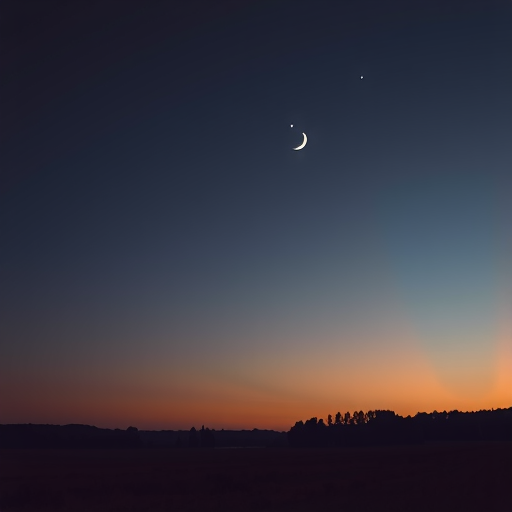 13日日出前我国公众可观赏月伴轩辕十四风景