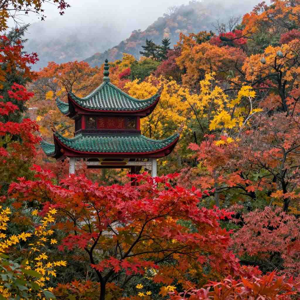 北京：香山秋意晚 赏叶正当时