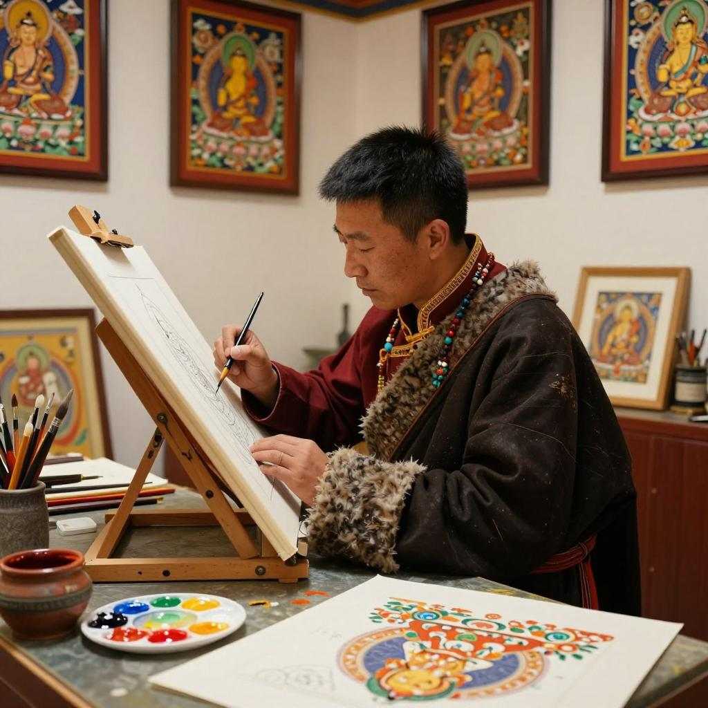 镌刻在唐卡中的红色记忆